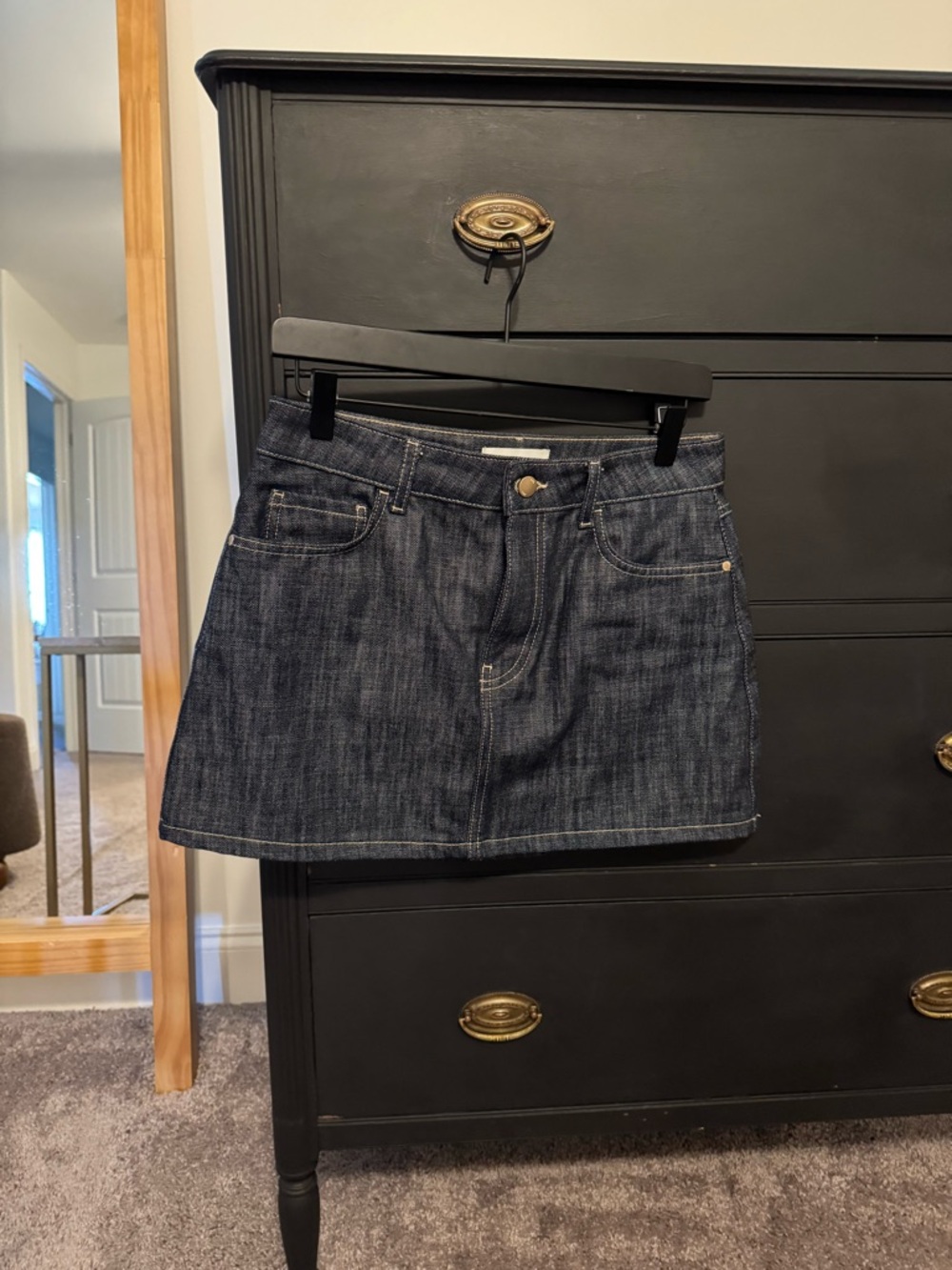 Zara Dark Blue Denim Mini Skirt
